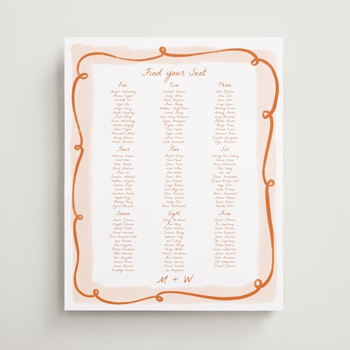 This is a flame wedding signs with standard by Pati Cascino called giardino printing on premium sign board in 16x20