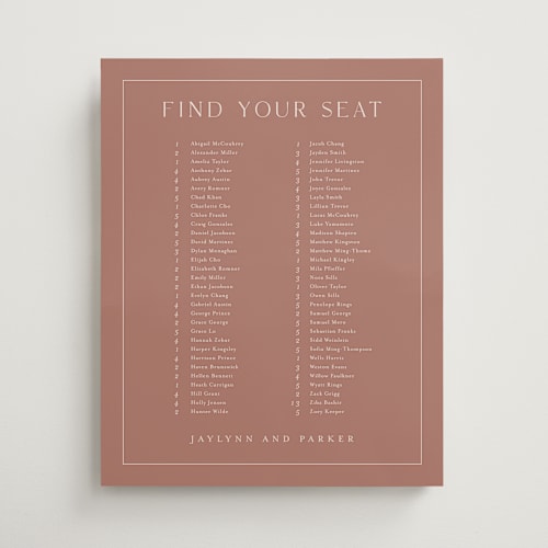 This is a dusty rose wedding signs with standard by Stacey Meacham called warm affection printing on premium sign board in 16x20