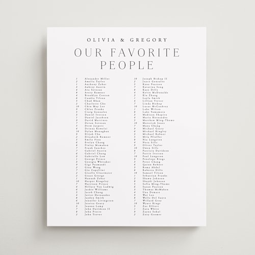 This is a lily wedding signs with standard by Hooray Creative called classy type printing on premium sign board in 16x20