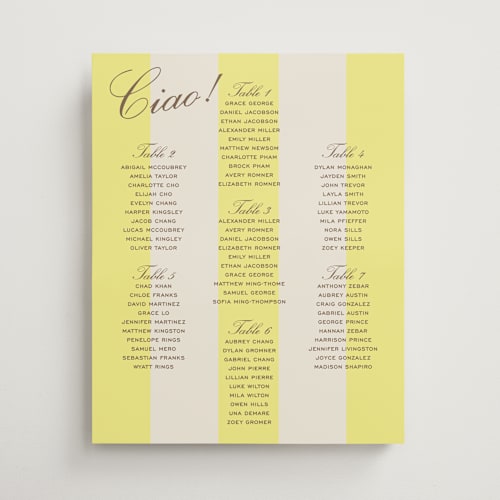 This is a limone wedding signs with standard by Megan Davis called campania printing on doublethick in 16x20