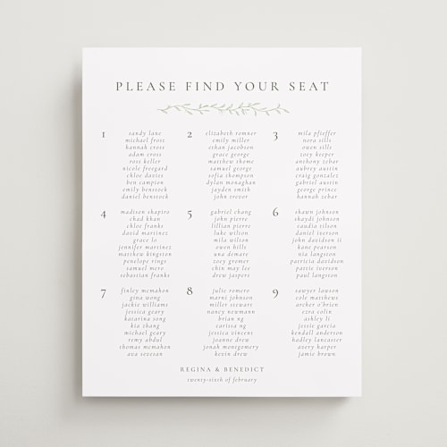 This is a ivy wedding signs with standard by chocomocacino called cramique printing on premium sign board in 16x20