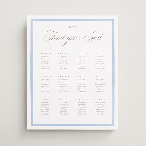 This is a sky wedding signs with standard by Jennifer Wick called bristol printing on premium sign board in 16x20