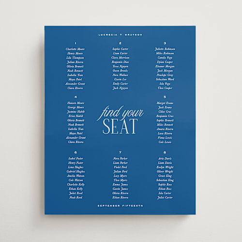 This is a lapis wedding signs with standard by Kamala Nahas called grayson 2 printing on premium sign board in 16x20