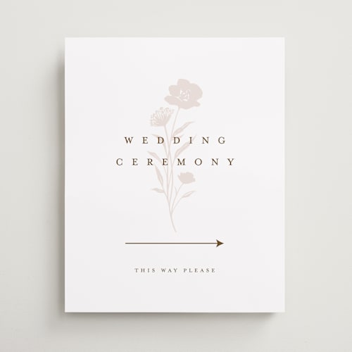 This is a coffee wedding signs with standard by chocomocacino called shiruko printing on premium sign board in 16x20