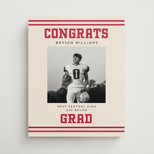 This is a cherry graduation party decorations with standard by Louise Kay called team grad printing on premium sign board in 16x20