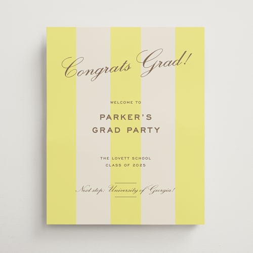 This is a limone graduation party decorations with standard by Megan Davis called campania printing on premium sign board in 16x20