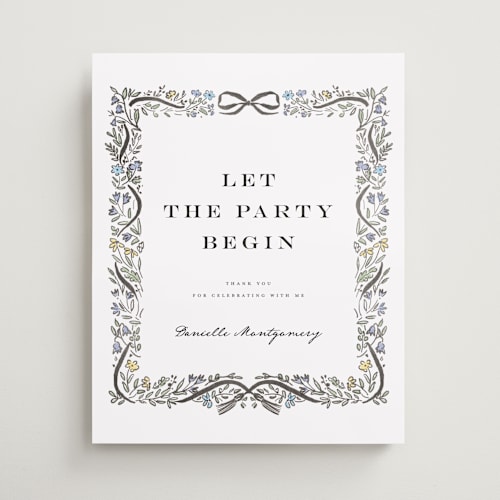 This is a ink graduation party decorations with standard by Petra Kern called floristica printing on premium sign board in 16x20