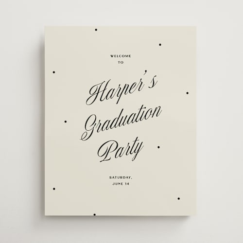 This is a butter graduation party decorations with standard by Pixel and Hank called the modern printing on premium sign board in 16x20