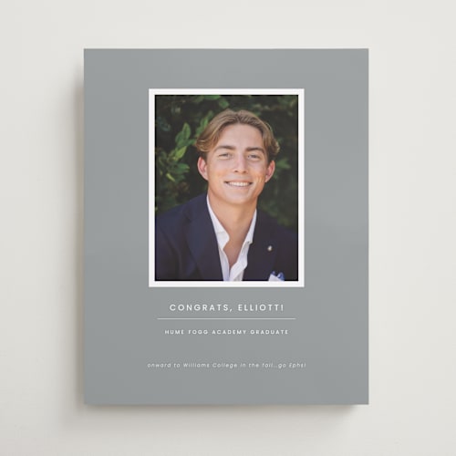 This is a smoke graduation party decorations with standard by Sara Hicks Malone called layne printing on premium sign board in 16x20