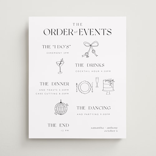 This is a onyx wedding signs with standard by Zani van Zyl called the one 2 printing on premium sign board in 16x20