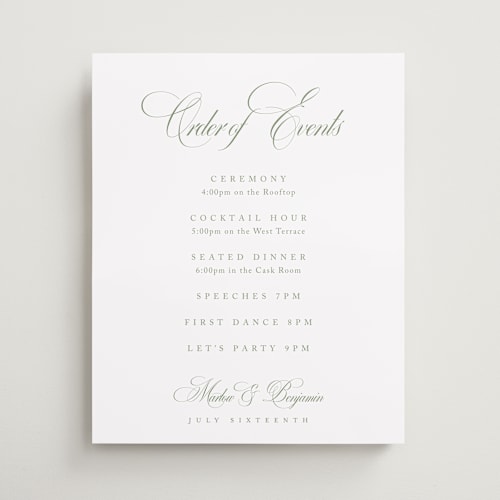 This is a garden wedding signs with standard by Kelly Schmidt called chic script printing on premium sign board in 16x20