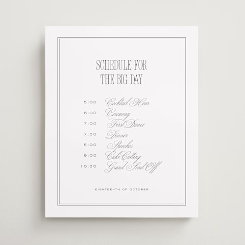 This is a sugar wedding signs with standard by chocomocacino called ris al’amande printing on premium sign board in 16x20