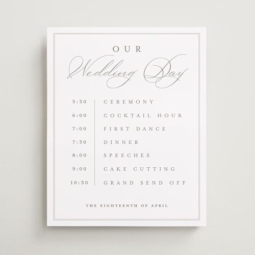 This is a cotton wedding signs with standard by Amy Kross called overlapping printing on premium sign board in 16x20