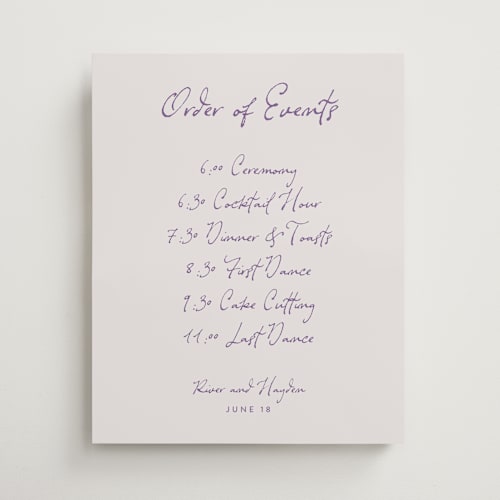 This is a hydrangea wedding signs with standard by Cass Loh called tablescape drawing printing on premium sign board in 16x20