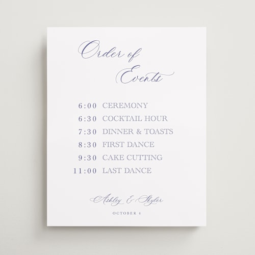 This is a dusty blue wedding signs with standard by Cass Loh called watercolor flowers crest printing on premium sign board in 16x20