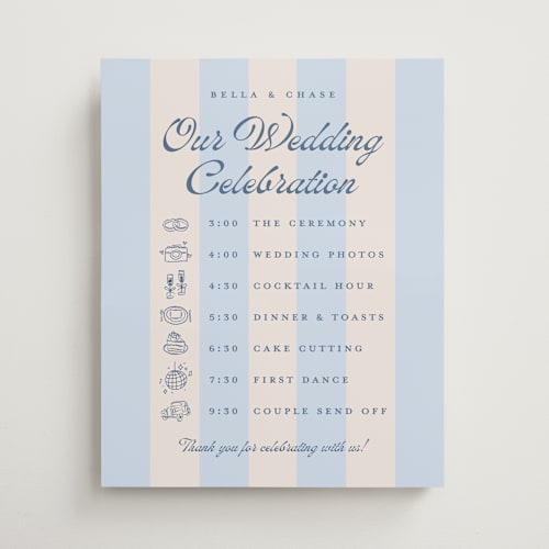 This is a sky wedding signs with standard by Susan Asbill called darby printing on premium sign board in 16x20