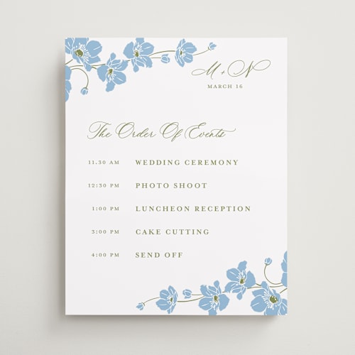 This is a azure wedding signs with standard by letterfix called anemones printing on premium sign board in 16x20