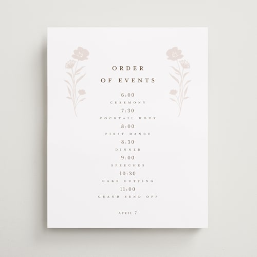 This is a coffee wedding signs with standard by chocomocacino called shiruko printing on premium sign board in 16x20