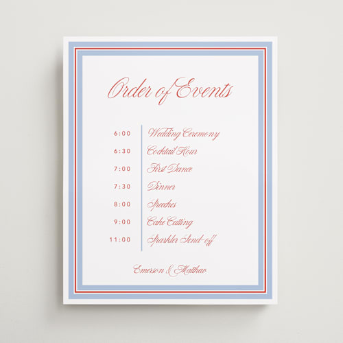 This is a strawberry wedding signs with standard by Kelly Watkins called charm printing on premium sign board in 16x20