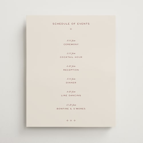 This is a rust wedding signs with standard by Ani Somi called rose ink printing on premium sign board in 16x20