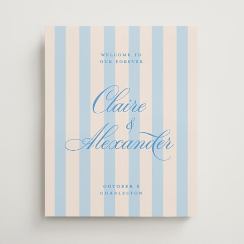 This is a ocean wedding signs with standard by Creo Study called heirloom printing on premium sign board in 16x20