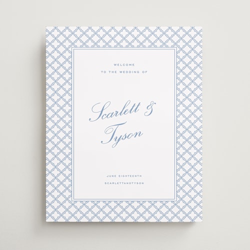 This is a ocean wedding signs with standard by Angela Garrick called garden trellis printing on premium sign board in 16x20