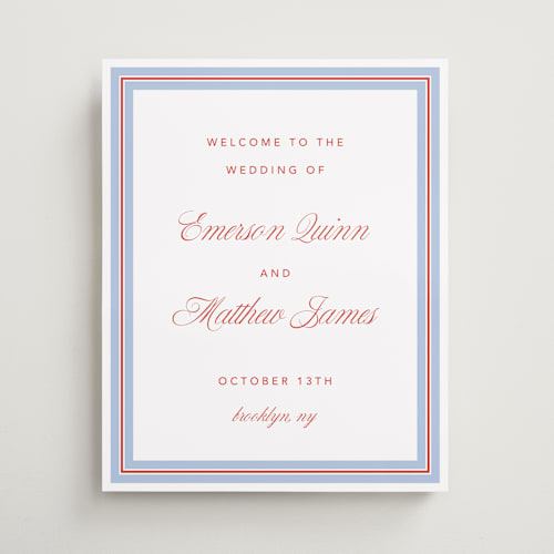 This is a strawberry wedding signs with standard by Kelly Watkins called charm printing on premium sign board in 16x20