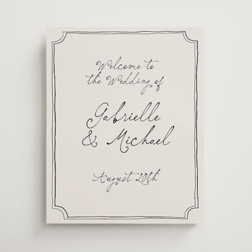 This is a vintage wedding signs with standard by Kelly Watkins called felicity printing on premium sign board in 16x20