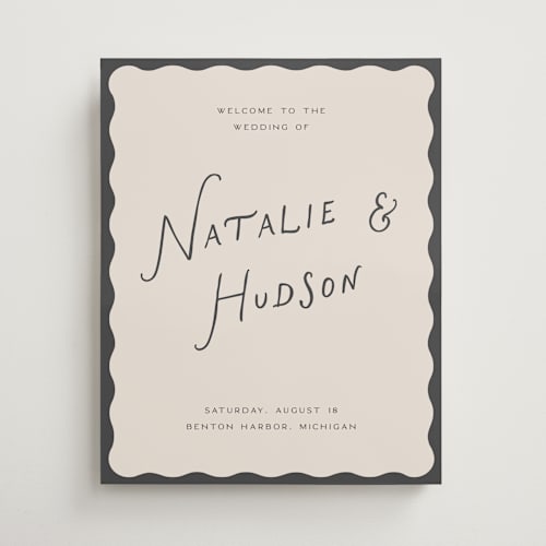 This is a shadow wedding signs with standard by Pixel and Hank called lovers printing on premium sign board in 16x20