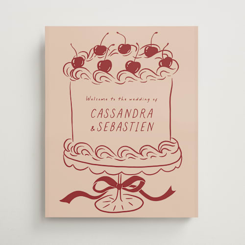 This is a cordial wedding signs with standard by Jamie Alexander called cherry on top printing on premium sign board in 16x20