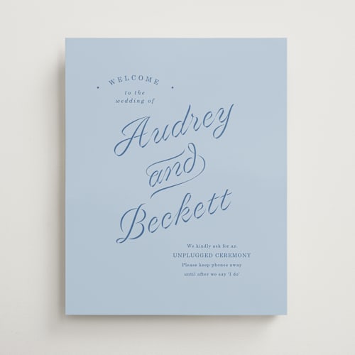 This is a china wedding signs with standard by Corinne Malesic called ribbon printing on premium sign board in 16x20