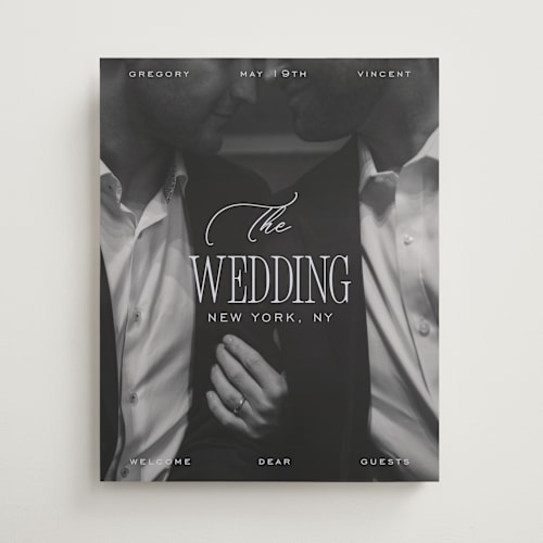 This is a powder blue wedding signs with standard by Jelena Vuletic called uptown printing on premium sign board in 16x20