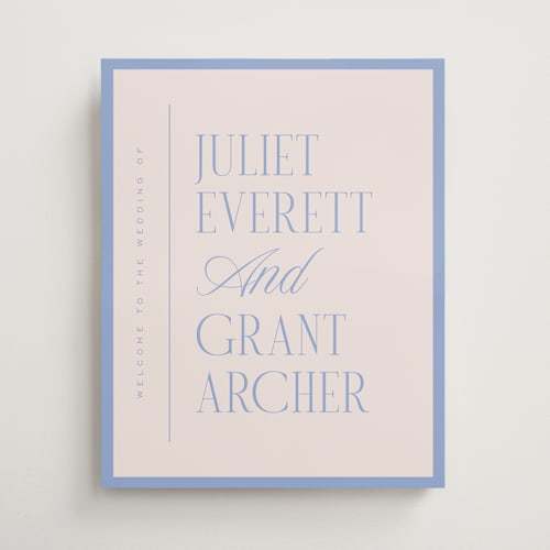 This is a canopy wedding signs with standard by Pixel and Hank called everett printing on premium sign board in 16x20