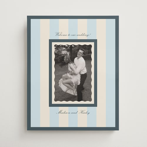 This is a sky wedding signs with standard by Kristie Kern called pop printing on premium sign board in 16x20