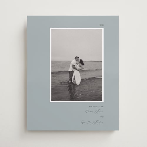 This is a azure wedding signs with standard by Annie Chan called retro printing on premium sign board in 16x20