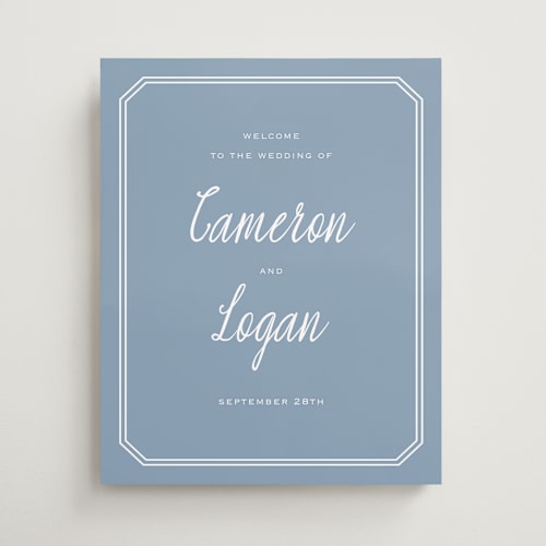 This is a airy wedding signs with standard by Carolyn MacLaren called vintage love printing on premium sign board in 16x20