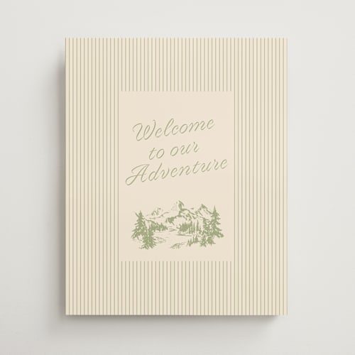 This is a peridot wedding signs with standard by Baumbirdy called adventure printing on premium sign board in 16x20