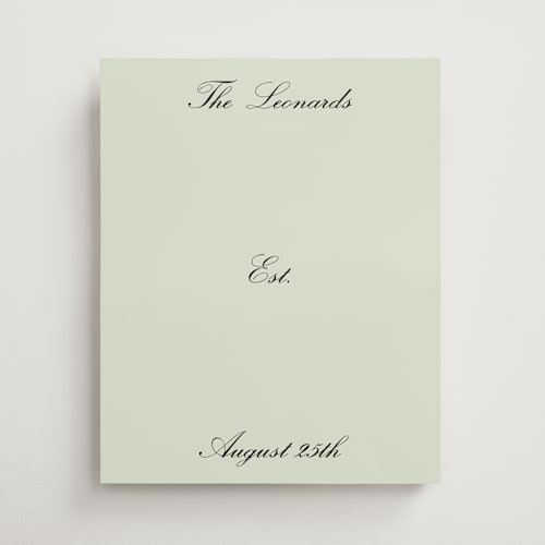 This is a lime wedding signs with standard by Baumbirdy called established printing on premium sign board in 16x20