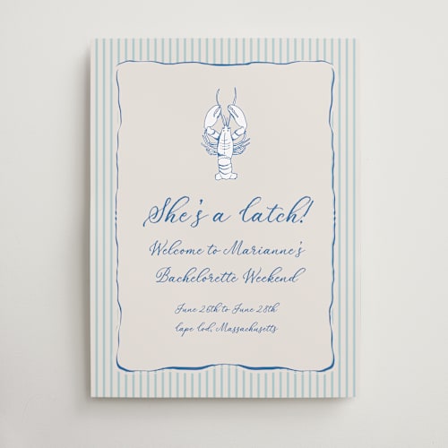 This is a marine wedding signs with standard by Lucrecia Caporale called easide serenade printing on premium sign board in large