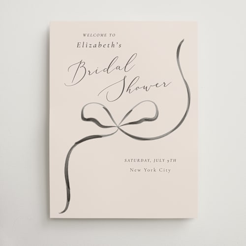 This is a tuxedo wedding signs with standard by Corinne Malesic called bow printing on premium sign board in large