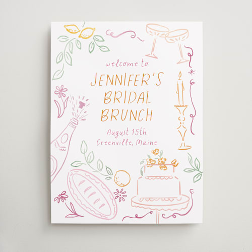 This is a margarita wedding signs with standard by Petra Kern called a brunch printing on premium sign board in large