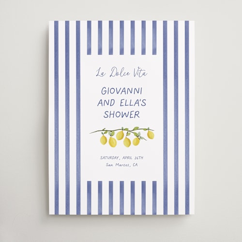 This is a capri wedding signs with standard by Tina Faselli called limoncello printing on premium sign board in large