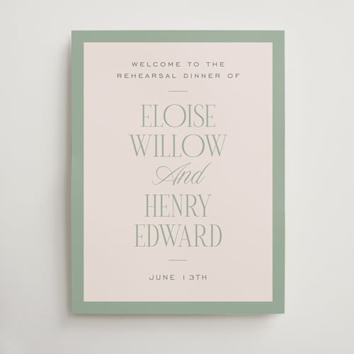 This is a fern wedding signs with standard by Pixel and Hank called threaded printing on premium sign board in large