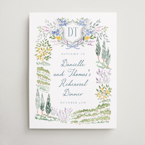 This is a summer wedding signs with standard by Petra Kern called vineyard love printing on premium sign board in large