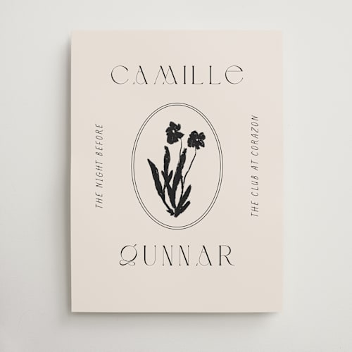 This is a onyx wedding signs with standard by Alaina Cherup called la graine printing on premium sign board in large