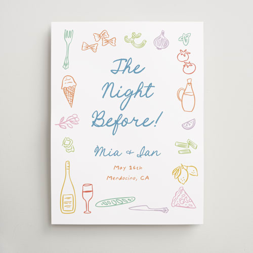 This is a curacao wedding signs with standard by Creo Study called pasta party printing on premium sign board in large