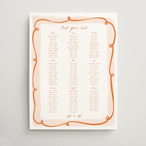 This is a flame wedding signs with standard by Pati Cascino called giardino printing on doublethick in 18x24