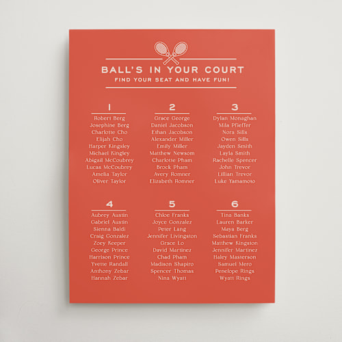 This is a verona sunset wedding signs with standard by Megan Davis called racquet printing on doublethick in 18x24