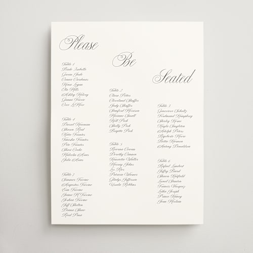 This is a tuxedo wedding signs with standard by Claire called simple script printing on doublethick in 18x24