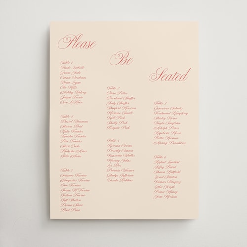 This is a cafe society wedding signs with standard by Claire called simple script printing on doublethick in 18x24